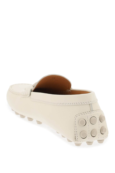 Shop Tod's Gommino Bubble Kate Loafers In Mousse (white)
