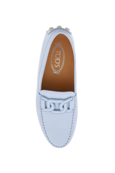 Shop Tod's Gommino Bubble Kate Loafers In Air (light Blue)