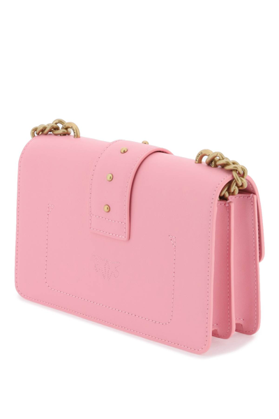 Shop Pinko Classic Love Icon Simply Bag In Rosa Marino Antique Gold (pink)