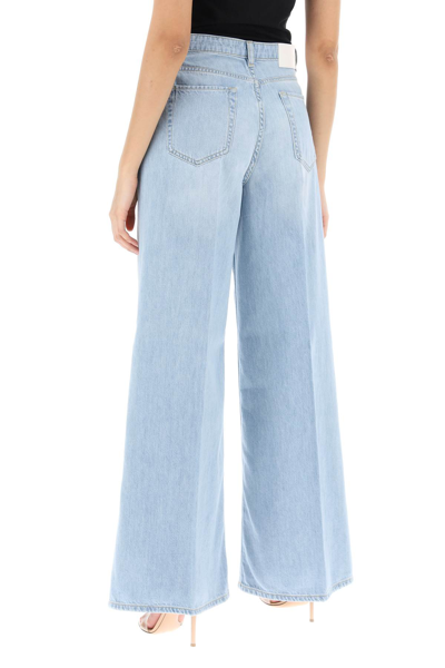 Shop Pinko Pozzillo Wide Leg Jeans In Bleach Chiaro (light Blue)
