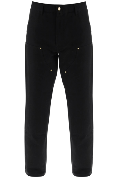 Shop Carhartt Organic Cotton Double Knee Pants In Black (black)