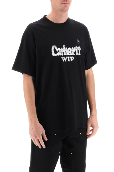 Shop Carhartt Spree Halftone Printed T-shirt In Black White (black)
