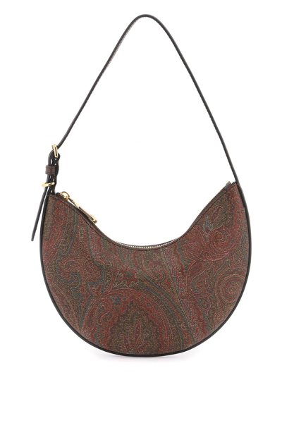 Shop Etro Small Essential Hobo Bag In Marrone 2 (brown)