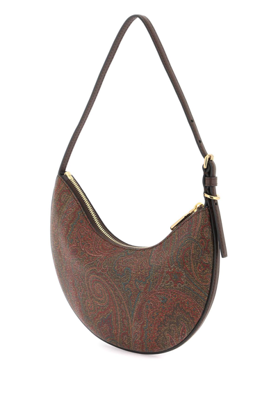 Shop Etro Small Essential Hobo Bag In Marrone 2 (brown)