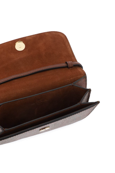 Shop Etro Essential Small Crossbody Bag In Marrone Scuro 2 (brown)