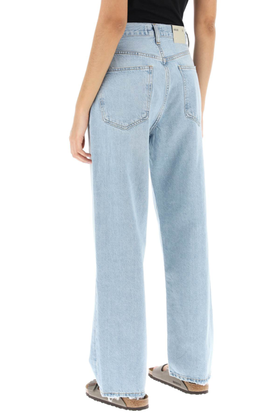 Shop Agolde Criss Cross Jeans In Wired (light Blue)