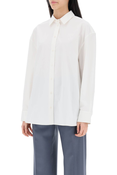 Shop Loulou Studio Espanto Oversized Shirt In White (white)