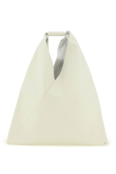 Shop Mm6 Maison Margiela Japanese Handbag In Zenzero (white)