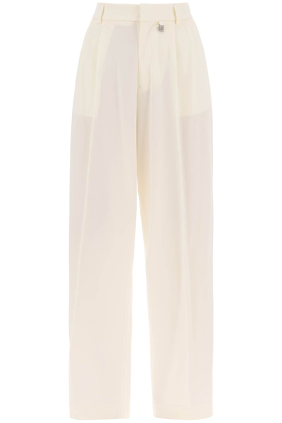 Shop Giuseppe Di Morabito Tailoring Pants In Light Wool In Milk White (white)