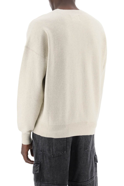 Shop Isabel Marant Wool Cotton Atley Sweater In Light Grey