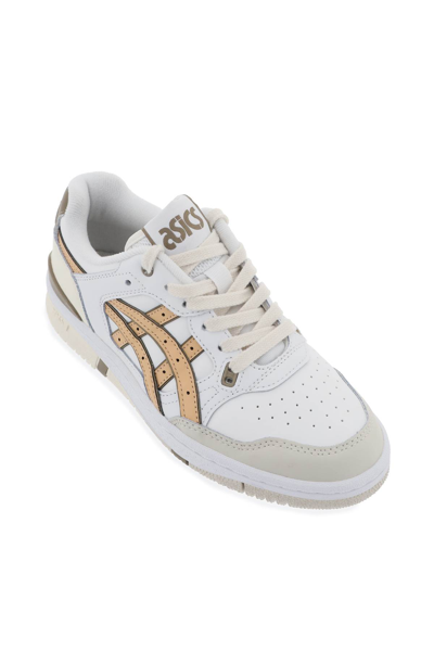 Shop Asics Ex89 Sneakers In White Honey Beige (white)