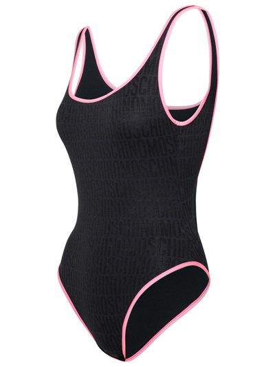 Shop Moschino Black Polyamide Blend One-piece Swimsuit