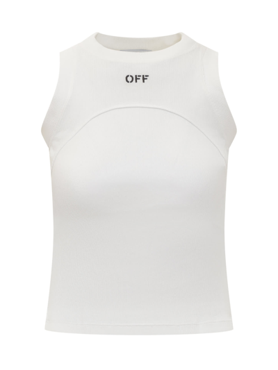 Shop Off-white Off Logo Top. In White Black