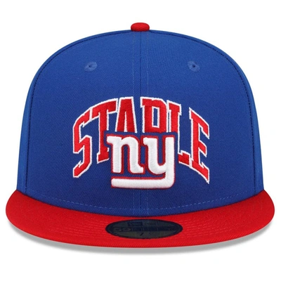 Shop New Era X Staple New Era Royal/red New York Giants Nfl X Staple Collection 59fifty Fitted Hat