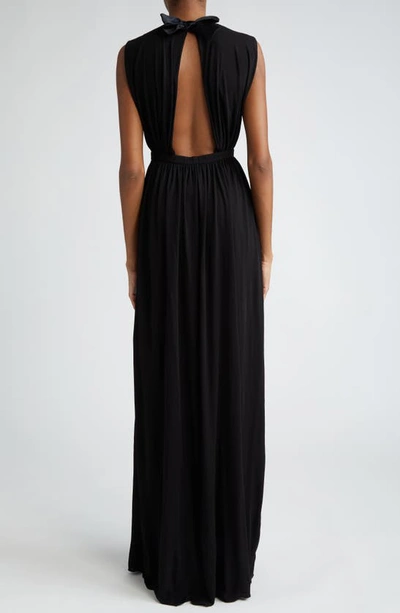 Shop Giambattista Valli Sleeveless Jersey Maxi Dress In Black