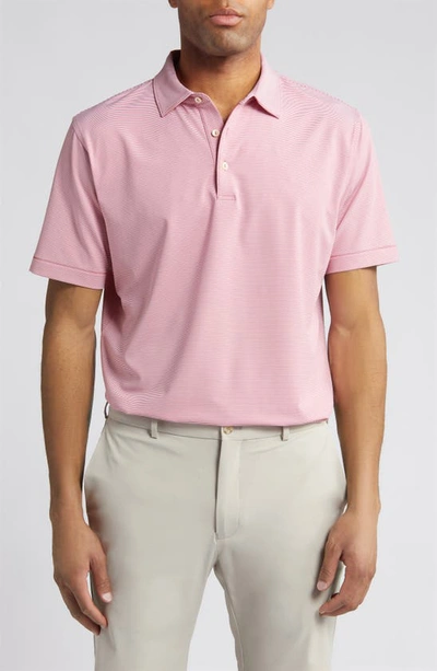 Shop Peter Millar Jubilee Performance Golf Polo In Cape Red