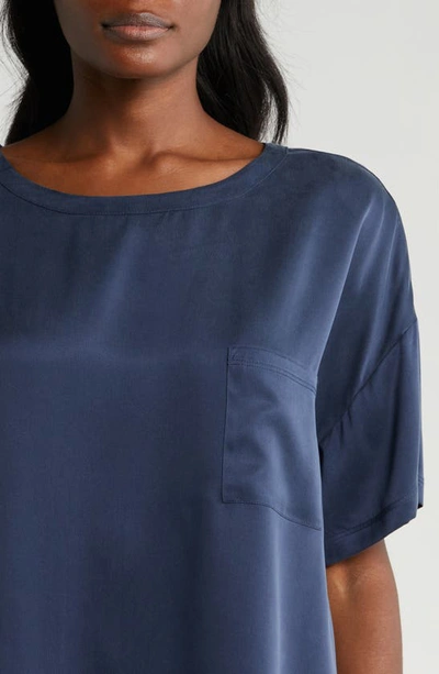 Lunya Washable Silk Short Pajamas In Deep Blue