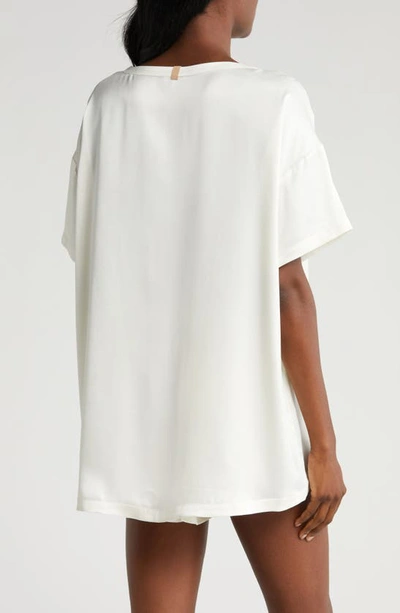 Lunya Washable Silk Tee Set In Tranquil White
