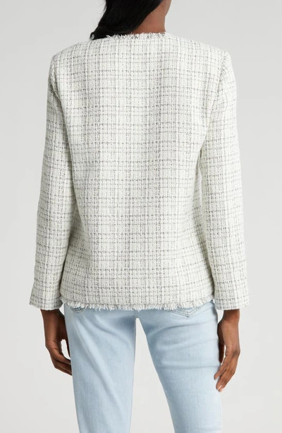 Shop Wayf Sophie Tweed Jacket In Ivory White