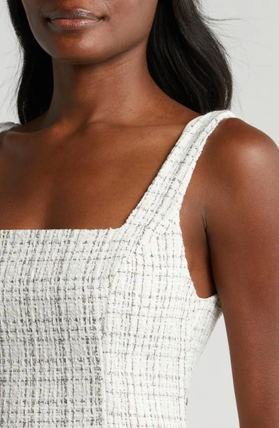 Wayf Sophie Tweed Minidress In Ivory