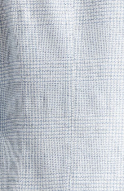 Shop Eleventy Unstructured Plaid Linen, Wool & Silk Sport Coat In Baby Blue
