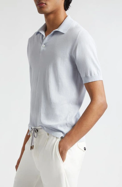 Eleventy Cotton Polo In Denim