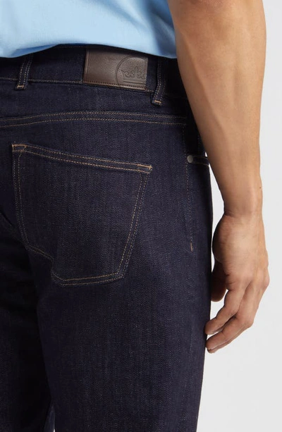 Shop Peter Millar Crown Crafted Washed Five Pocket Straight Leg Jeans In Dark Indigo