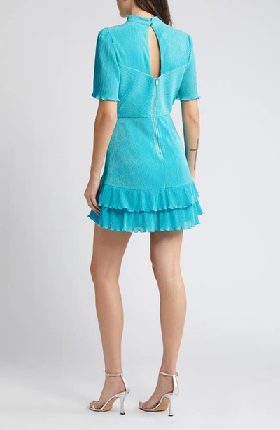 Shop Saylor Marabella Ruffle Texture Dress In Electric Blue