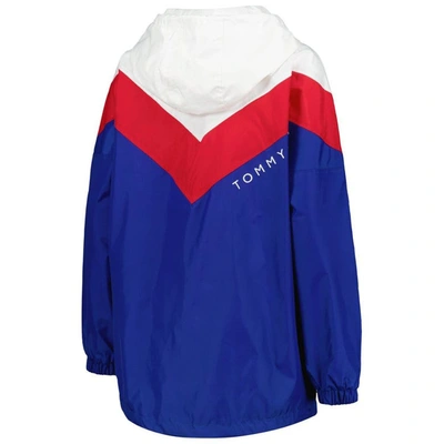 Shop Tommy Hilfiger White/red Buffalo Bills Staci Half-zip Hoodie Windbreaker Jacket