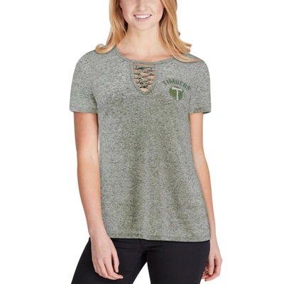 Shop Concepts Sport Gray Portland Timbers Podium Lace Up T-shirt