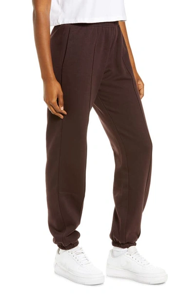 Shop Nike Sportswear Essential Fleece Pants In Brown Basalt/ White