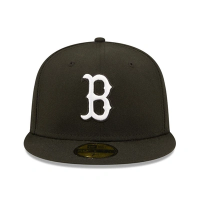 Shop New Era Black Boston Red Sox Team Logo 59fifty Fitted Hat