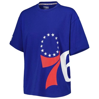 Shop Tommy Jeans Royal Philadelphia 76ers Bianca T-shirt
