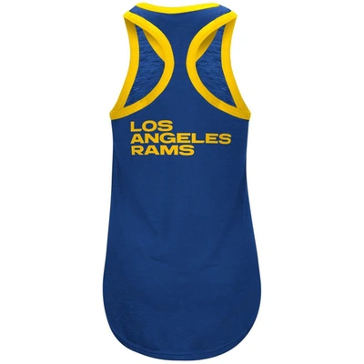 G-iii 4her By Carl Banks Navy Los Angeles Rams Tater Tank Top In Royal