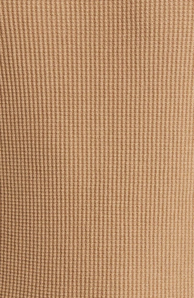 Shop Hugo Boss Boss Opale Waffle Long Sleeve Virgin Wool Blend Sweater In Medium Beige