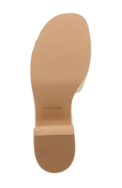 Vince Margo Metallic Espadrille Slide Sandals In Champagne