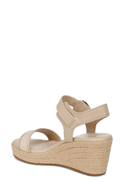 Naturalizer Stella Platform Wedge Sandal In Beige Multi Fabric