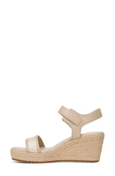 Naturalizer Stella Platform Wedge Sandal In Beige Multi Fabric