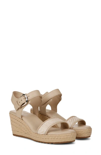 Naturalizer Stella Platform Wedge Sandal In Beige Multi Fabric