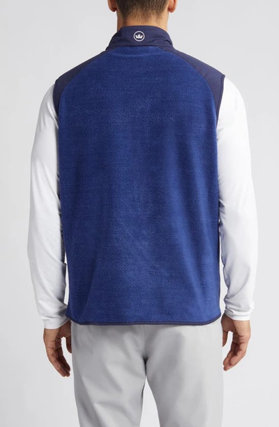 Shop Peter Millar Fade Zip-up Fleece Vest In Sport Navy