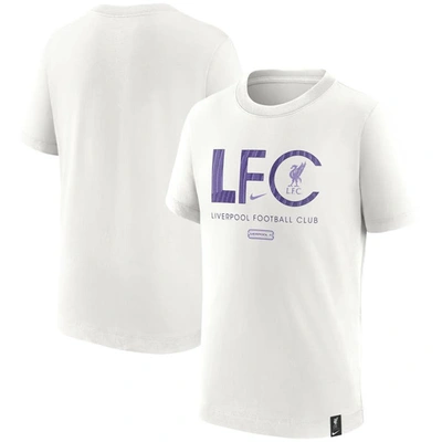 Shop Nike Youth   White Liverpool Mecurial T-shirt