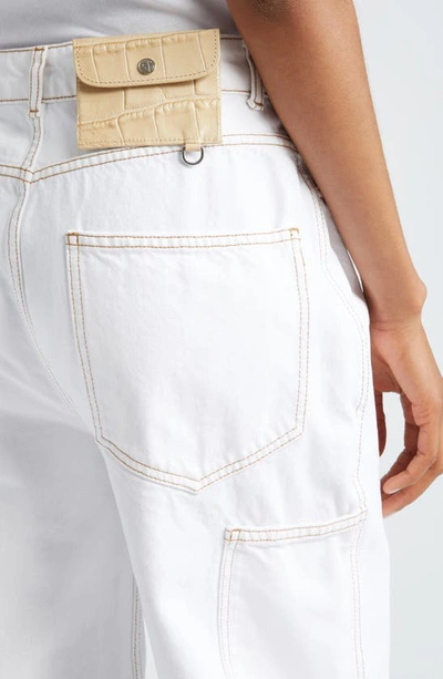 Shop Saks Potts Helle Organic Cotton Wide Leg Jeans In White