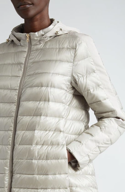 Shop Herno Hooded Ultralight Nylon Down Jacket In Silver