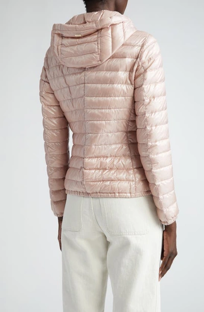 Herno Iconico Angela Classic Short Down Puffer Jacket In 4011 Pale Pink
