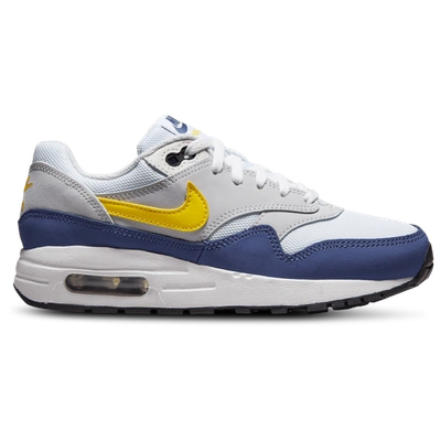 Shop Nike Boys  Air Max 1 In White/yellow/navy