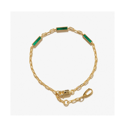 Shop Ana Luisa Malachite Bracelet In Gold