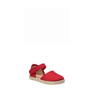 Shop Elephantito Toddler , Child Girls Linen Classic Espadrille Flats In Red