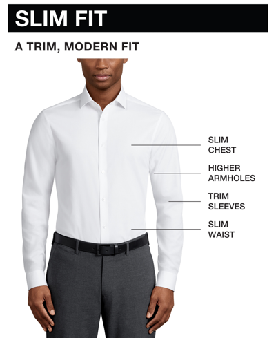 Shop Calvin Klein Men's Steel Plus Slim Fit Modern Pin Cord Dress Shirt In Pink Lavender