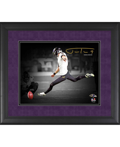 Shop Fanatics Authentic Justin Tucker Baltimore Ravens Facsimile Signature Framed 11" X 14" Spotlight Photograph In Multi