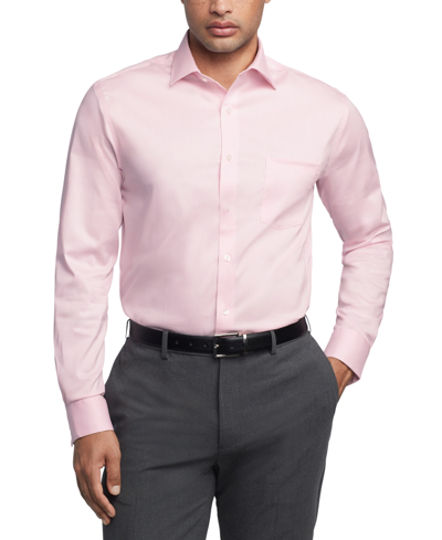 Shop Van Heusen Men's Flex Collar Regular Fit Dress Shirt In Pale Pink
